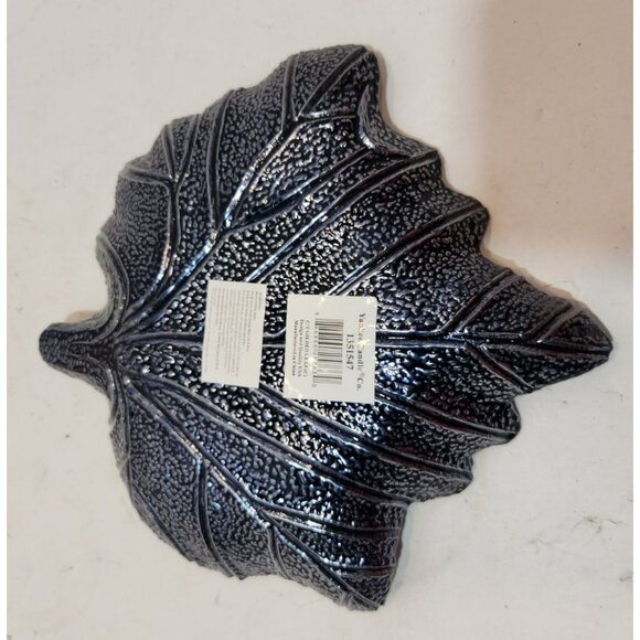 Yankee Candle Decorative Glass Gilded Leaf Shaped Candle Tray Trinket Dish - Picture 5 of 9